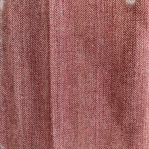 Vintage Womens Dress Pants Sz 28 Cherry Herringbone Wide Leg 1970s Pleated Masc - Picture 10 of 16